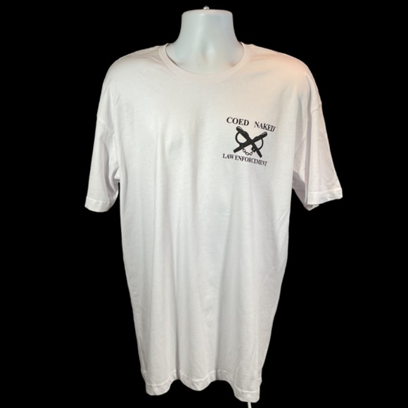 Coed Naked Law Enforcement Graphic Tee Shirt NWOT - Picture 3 of 7